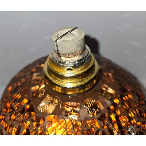 Pharaoh's Treasure glass crackle Copper Fragrance Lamp by Sophia's - Picture 2 of 9